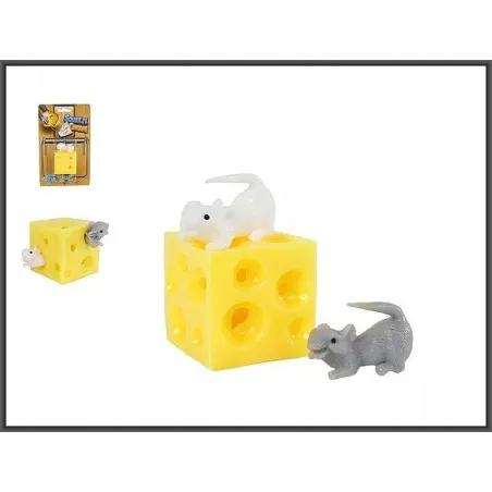 GNIOTEK SENSORYCZNY 2 MYSZKI W SERE SQUISHY MOCHI 3+