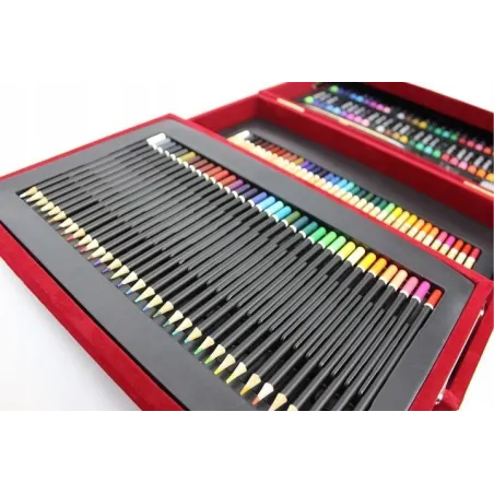 Zestaw Artystyczny W Drewnianej Walizce 168 Elementów