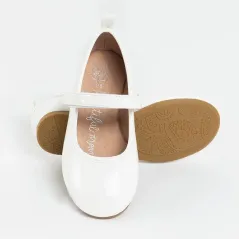 Baleriny Dziecięce Białe Lakierowane Rozmiar 28 Cool Club