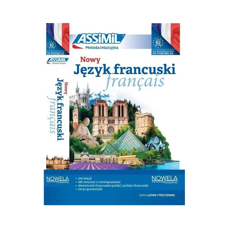 NOWY JĘZYK FRANCUSKI ŁATWO I PRZYJEMNIE SAMOUCZEK A1-B2 + AUDIO ONLINE