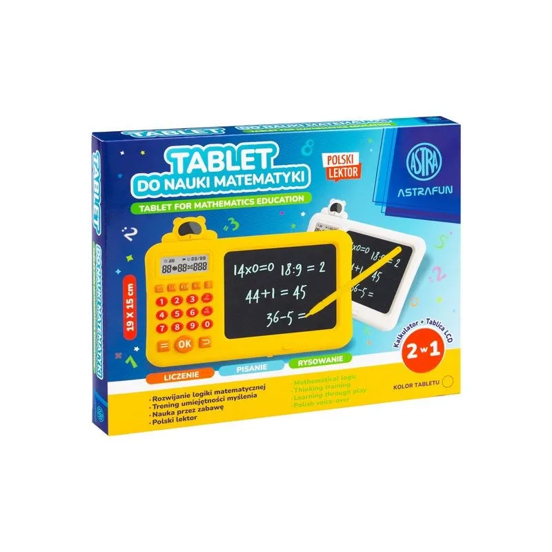 TABLET DO NAUKI MATEMATYKI LCD Z POLSKIM LEKTOREM ASTRAFUN