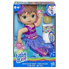 LALKA BABY ALIVE SYRENKA MIGOCZĄCA BRUNETKA DO ZABAWY W WODZIE 3+