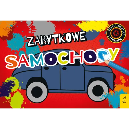 ZABYTKOWE SAMOCHODY KOLOROWANKA Z NAKLEJKAMI - Wilga