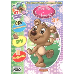MISIE. SŁODKIE KOLORKI. KOLOROWANKA EDUKACYJNA 3+ - NIKO