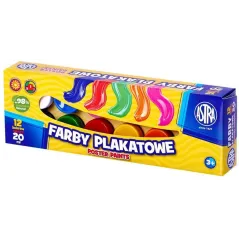 FARBY PLAKATOWE 12 KOLORÓW ASTRA - Astra