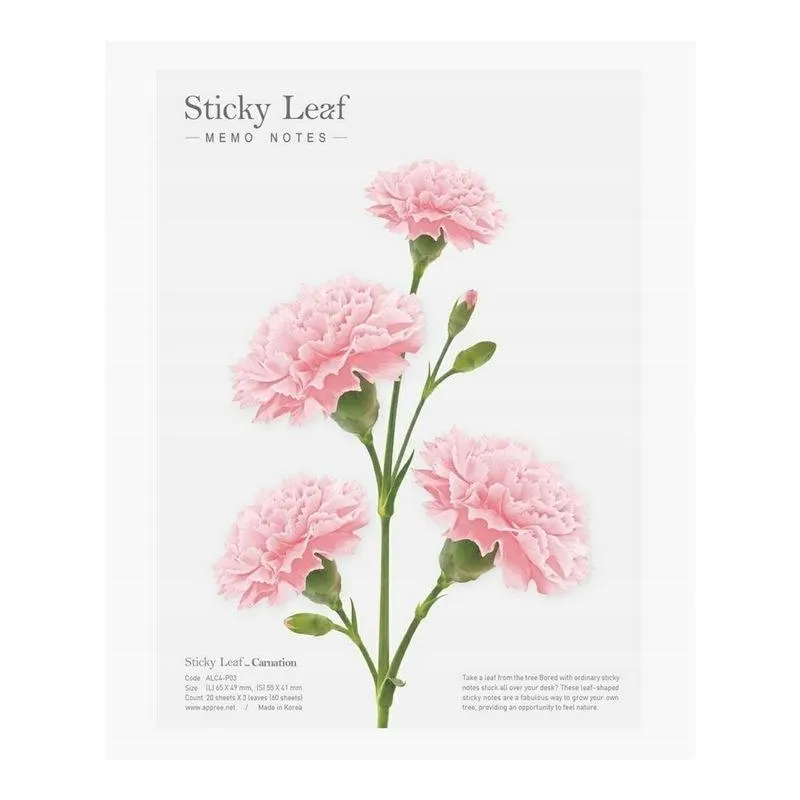 KARTKI SAMOPRZYLEPNE GOŹDZIK RÓŻOWY