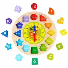 Drewniany Zegar Sorter Koraliki Do Nawlekania Lean Toys 3+