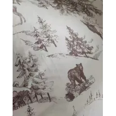 POŚCIEL BAWEŁNIANA SATYNOWA 160X200 JELONKI LAS HOME&YOU