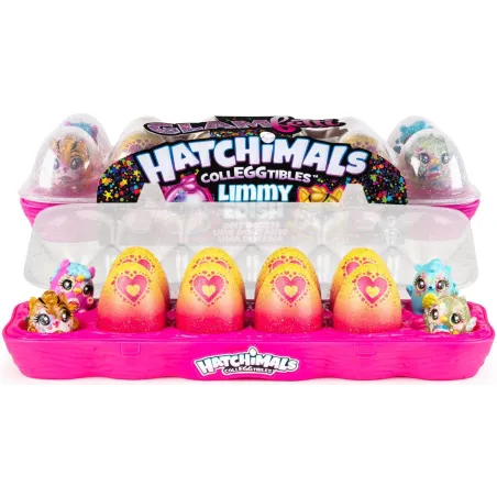 Hatchimals Limmy Edish Glamfetti Figurki W Jajkach 12 Sztuk