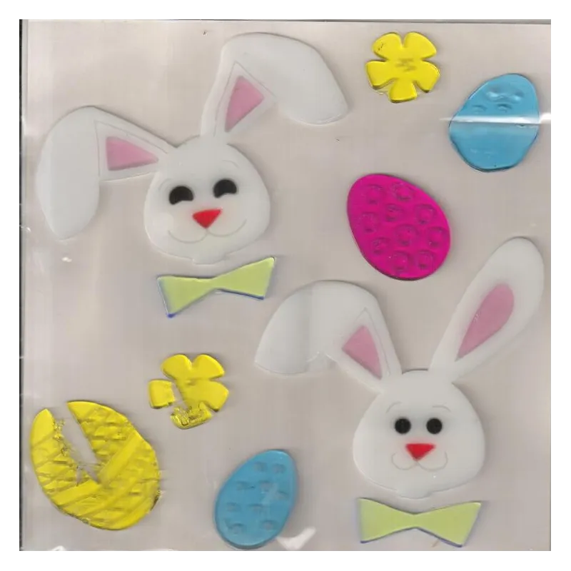 ZESTAW NAKLEJEK ŻELOWYCH WIELKANOCNE KRÓLICZKI JUMI