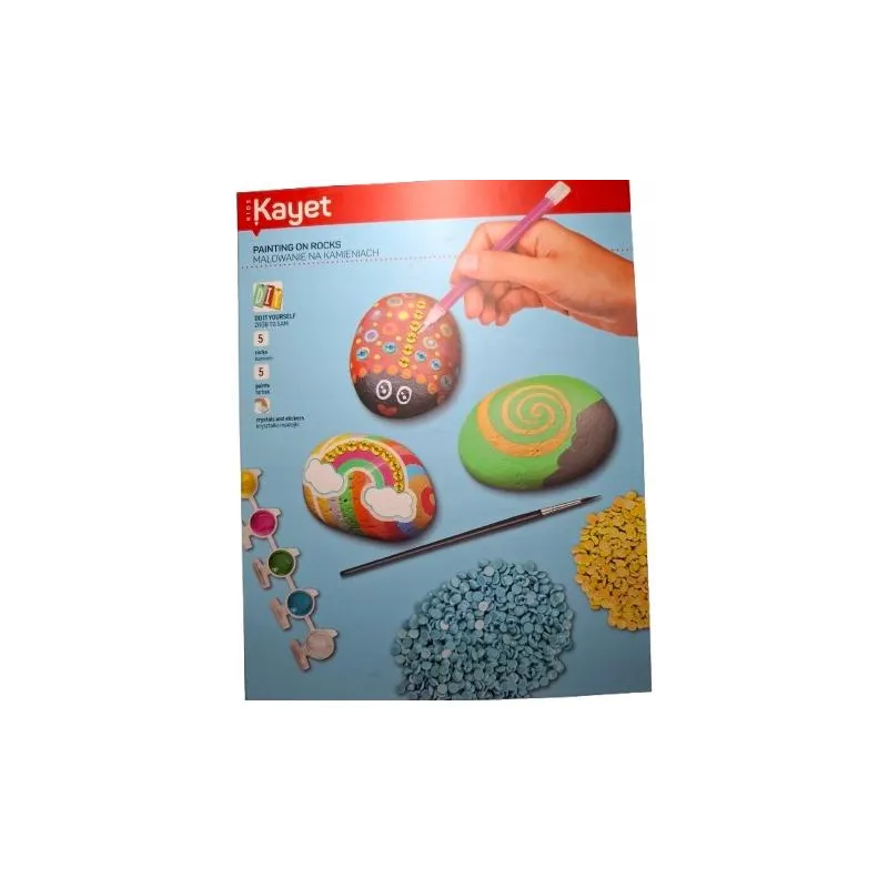 ZESTAW KREATYWNY MALOWANIE NA KAMIENIACH KAYET KIDS 3+