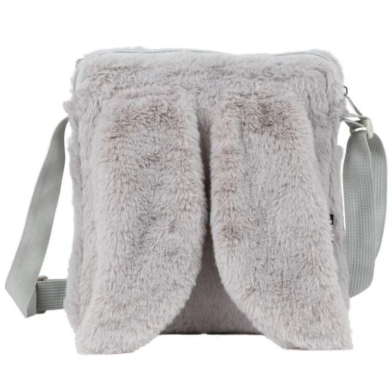 TOREBKA PLUSZOWA Z USZAMI SZARA DERFORM