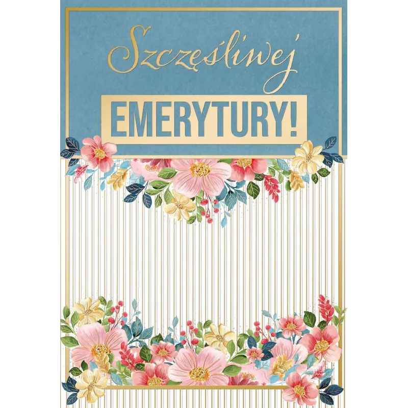 KARNET SZCZĘŚLIWEJ EMERYTURY KARTKA OKOLICZNOŚCIOWA