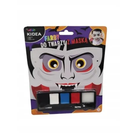 Zestaw Farb Do Malowania Twarzy Z Maską Drakula Kidea
