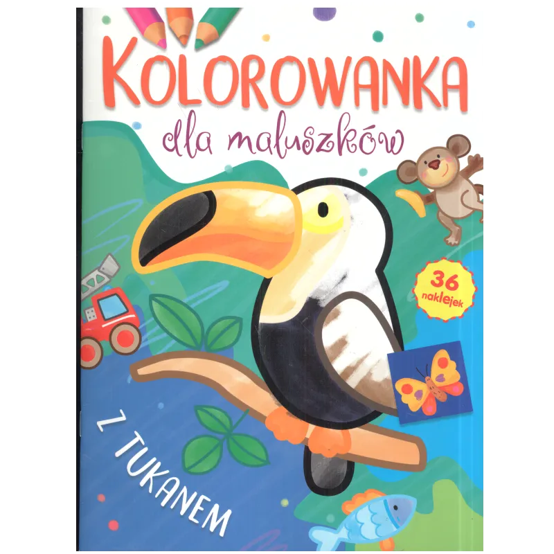 KOLOROWANKA DLA MALUSZKÓW Z TUKANEM 3+ - Olesiejuk