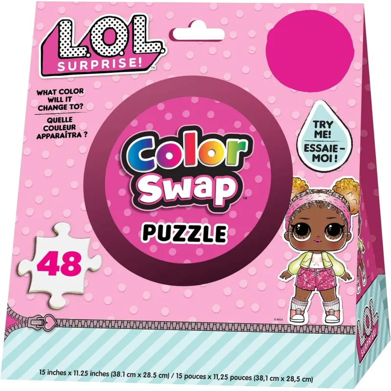 L.O.L. SURPRISE! PUZZLE ZMIENIAJĄCE KOLOR 48 ELEMENTÓW 4+