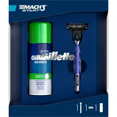 GILLETTE MACH 3 START ZESTAW DO GOLENIA PIANKA 100 ML + MASZYNKA