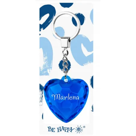 Akrylowy Brelok Do Kluczy Serce Z Imieniem Marlena