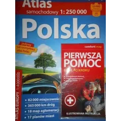 Polska Atlas Samochodowy 1:250 000  Pierwsza Pomoc 2017/2018