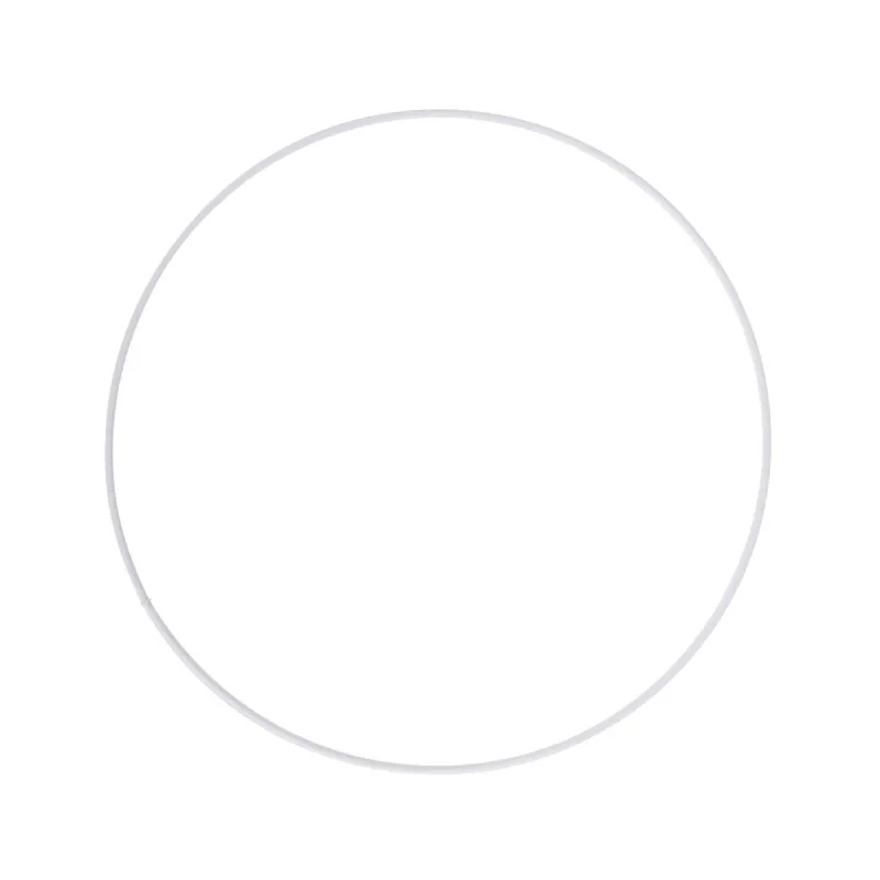 OBRĘCZ METALOWA BIAŁA 20 CM – DO MAKRAMY I DEKORACJI