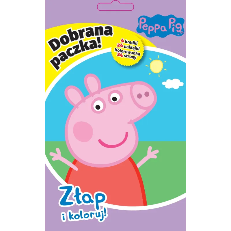 ŚWINKA PEPPA. DOBRANA PACZKA. ZŁAP I KOLORUJ! - Media Service Zawada