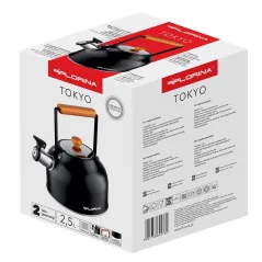 Czajnik Nierdzewny Florina Tokyo Czarny 2,5L Gaz Indukcja
