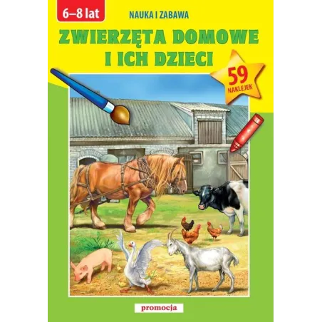 Zwierzęta Domowe I Ich Dzieci. Nauka I Zabawa. Książeczka Z Naklejkami 6-8 Lat