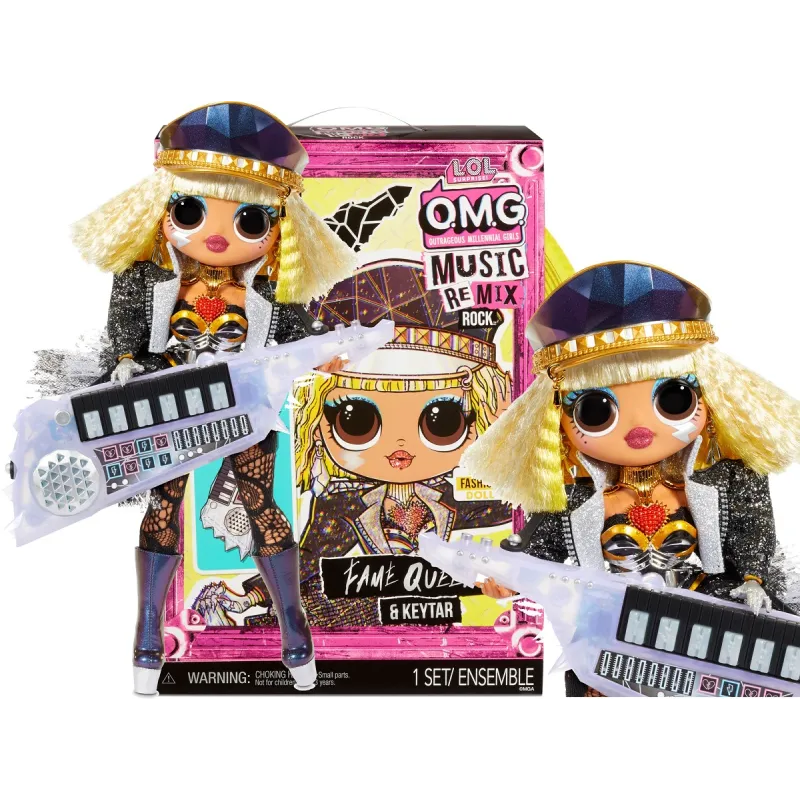 L.O.L. SURPRISE! LALKA O.M.G. MUSIC REMIX ROCK FAME QUEEN Z KEYTAREM 3+ II GATUNEK - MGA Entertainment LTD