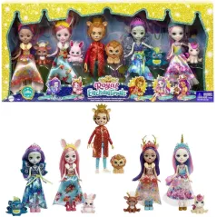 ENCHANTIMALS KRÓLEWSCY PRZYJACIELE ZESTAW 5 LALEK ZE ZWIERZĄTKAMI 4+