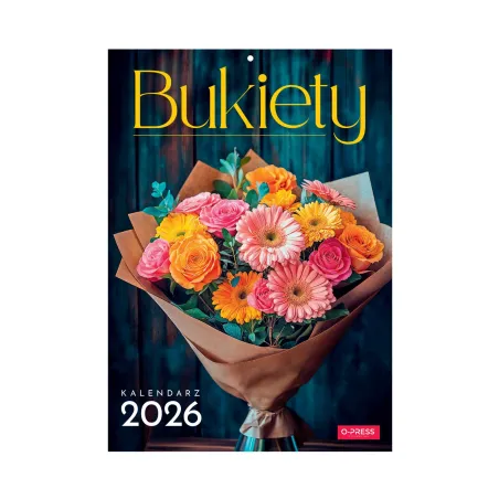 Kalendarz 2026 Bukiety A4 Ścienny