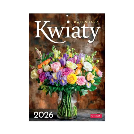 Kalendarz 2026 Kwiaty A4 Ścienny