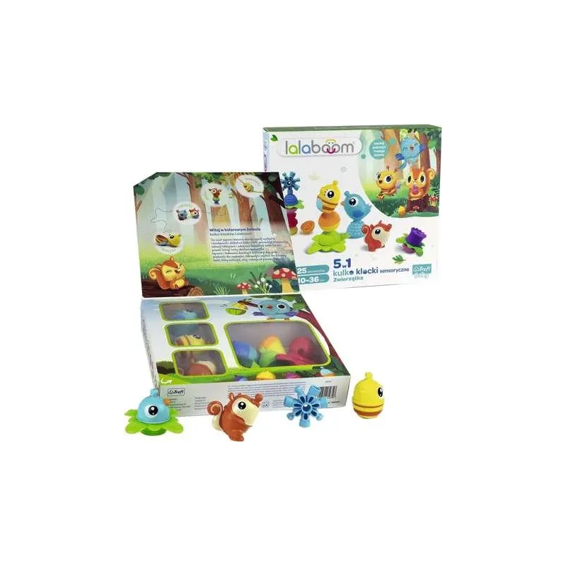 ZESTAW KULKO-KLOCKÓW ZWIERZAKI 25 ELEMENTÓW 10M+