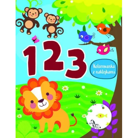 1 2 3. Kolorowanka Z Naklejkami
