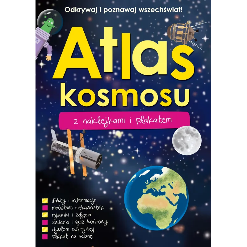 ATLAS KOSMOSU Z NAKLEJKAMI I PLAKATEM