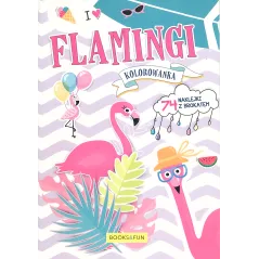 I LOVE FLAMINGI KOLOROWANKA Z NAKLEJKAMI - Books and Fun