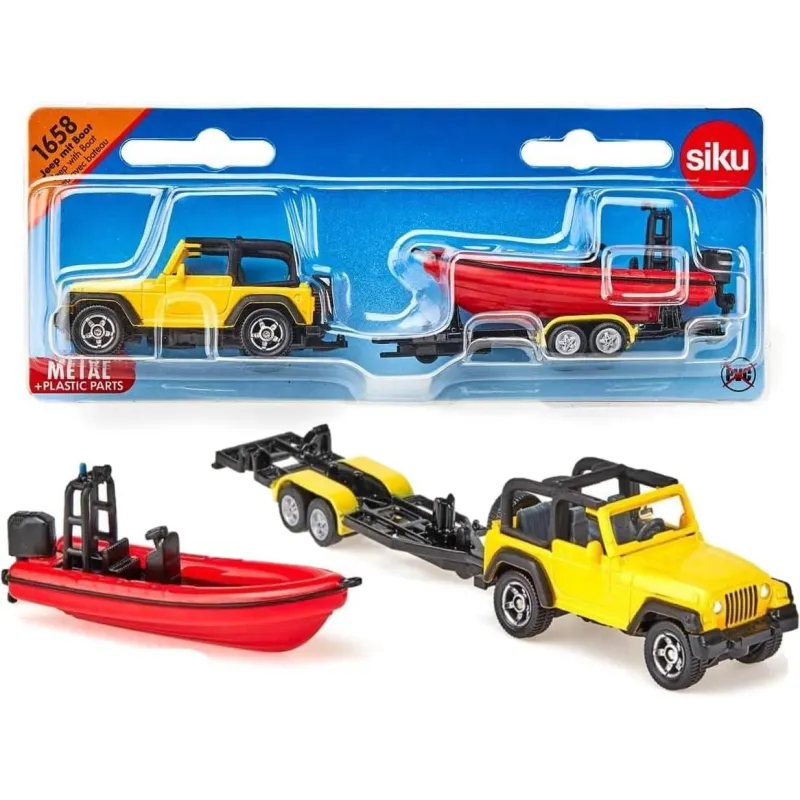 JEEP WRANGLER Z PRZYCZEPĄ I PONTONEM SIKU 1658