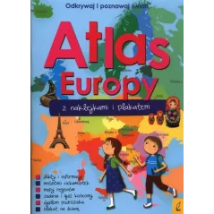ATLAS EUROPY Z NAKLEJKAMI I PLAKATEM