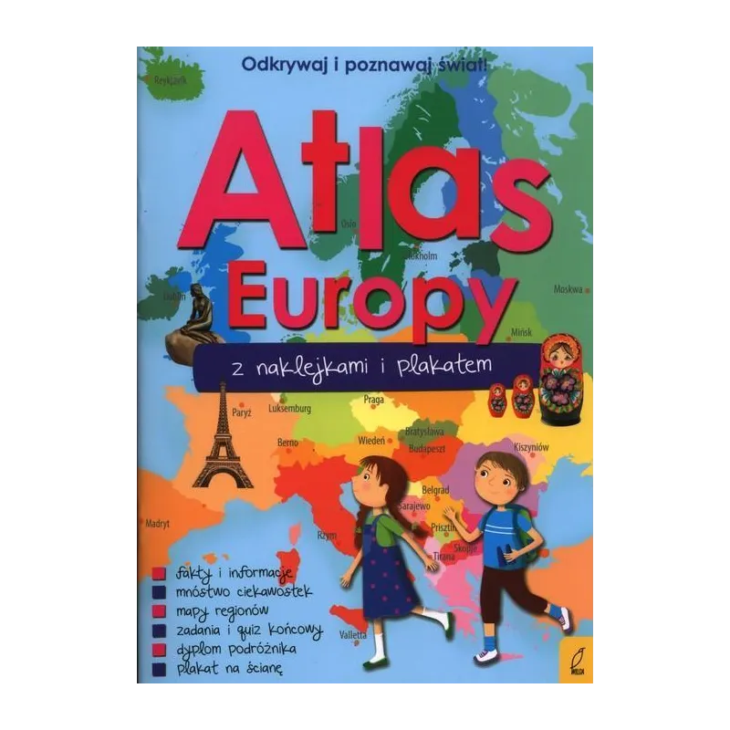 ATLAS EUROPY Z NAKLEJKAMI I PLAKATEM