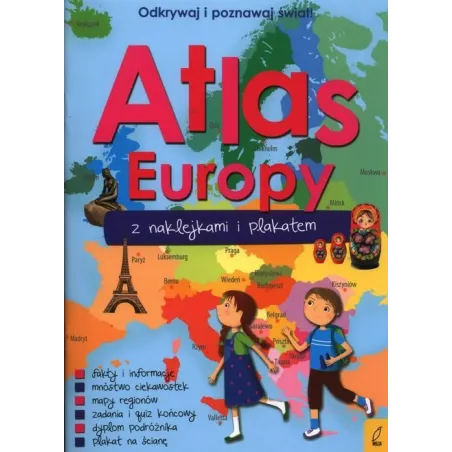 ATLAS EUROPY Z NAKLEJKAMI I PLAKATEM