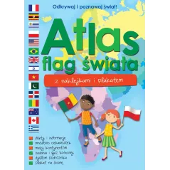 ATLAS FLAG ŚWIATA Z NAKLEJKAMI I PLAKATEM