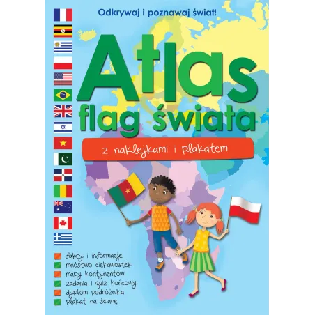 Atlas Flag Świata Z Naklejkami I Plakatem
