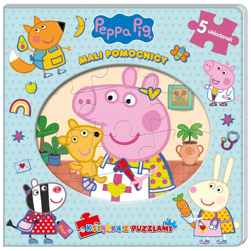ŚWINKA PEPPA. MALI POMOCNICY. KSIĄŻKA Z PUZZLAMI