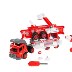 CIĘŻARÓWKA STRAŻACKA DO SKRĘCANIA ZESTAW 103 ELEMENTY SMIKI 3+