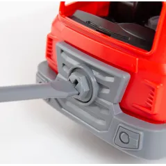 CIĘŻARÓWKA STRAŻACKA DO SKRĘCANIA ZESTAW 103 ELEMENTY SMIKI 3+