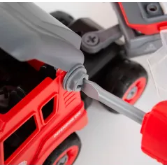 CIĘŻARÓWKA STRAŻACKA DO SKRĘCANIA ZESTAW 103 ELEMENTY SMIKI 3+