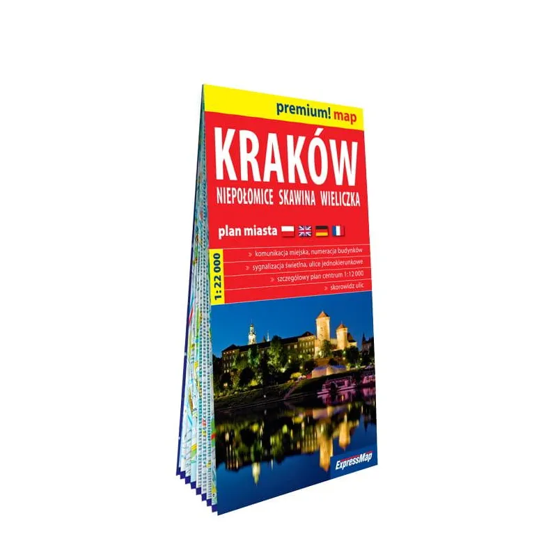 KRAKÓW, NIEPOŁOMICE, SKAWINA, WIELICZKA PLAN MIASTA 1:22 000