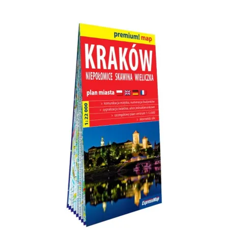 Kraków, Niepołomice, Skawina, Wieliczka Plan Miasta 1:22 000