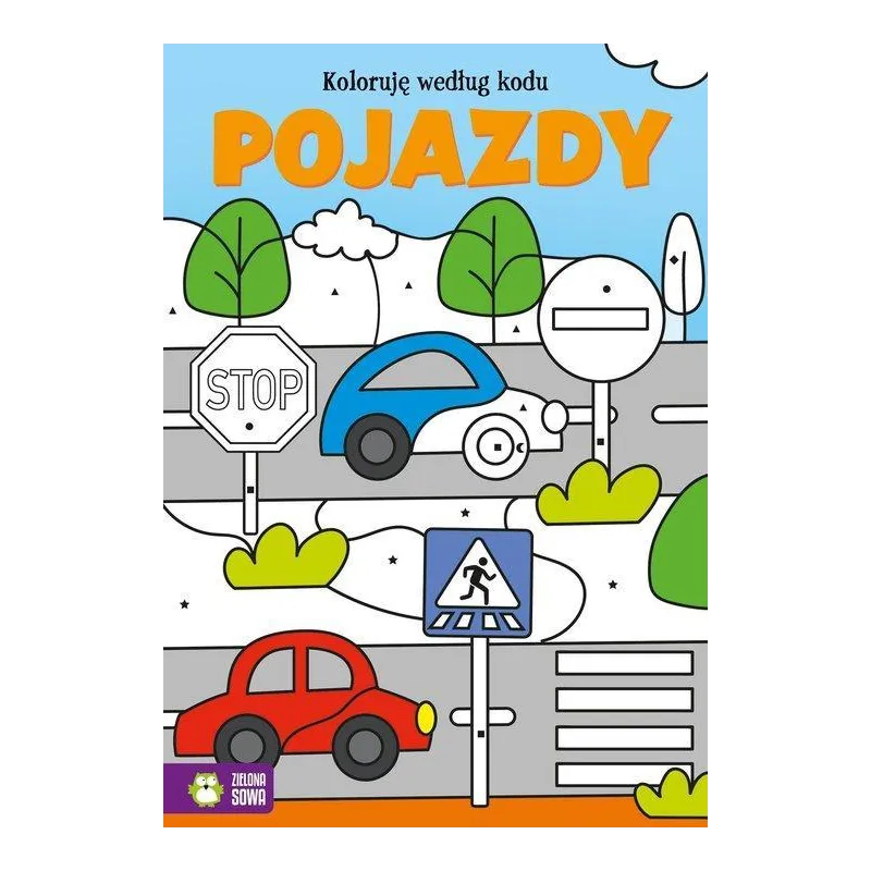 POJAZDY. KOLORUJĘ WEDŁUG KODU