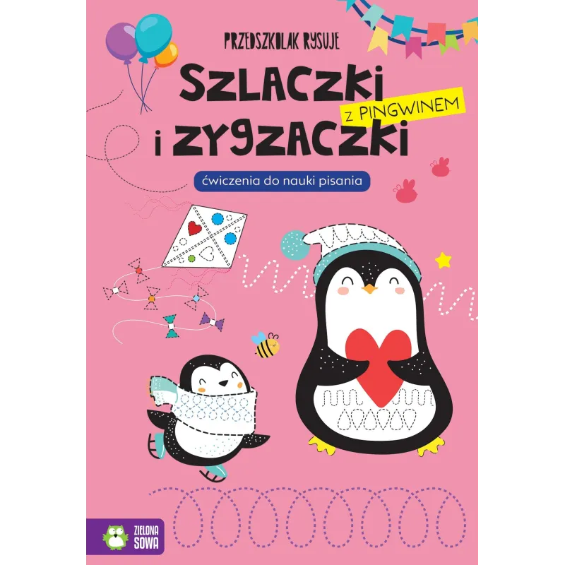 SZLACZKI I ZYGZACZKI Z PINGWINEM. PRZEDSZKOLAK RYSUJE