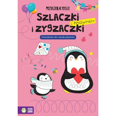SZLACZKI I ZYGZACZKI Z PINGWINEM. PRZEDSZKOLAK RYSUJE